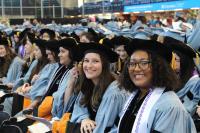 Group of students in graduation regalia